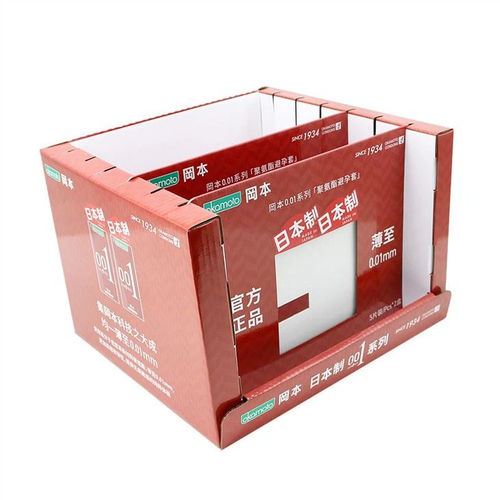 Punainen kondomien vähittäismyyntilaatikko